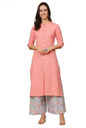 Pistaa's Women's Cotton Solid Readymade Salwar Suit Set