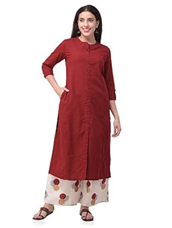 Pistaa's Women's Cotton Solid Readymade Salwar Suit Set