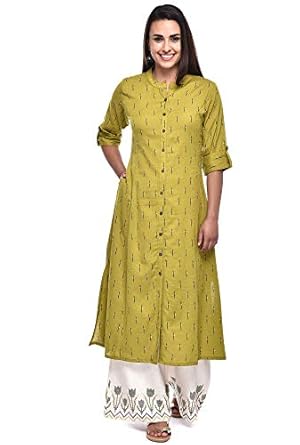 Pistaa's Women's Cotton Readymade Kurta & Palazzo