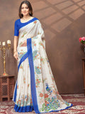 Aditis couture Floral Jute Cotton Chanderi Saree