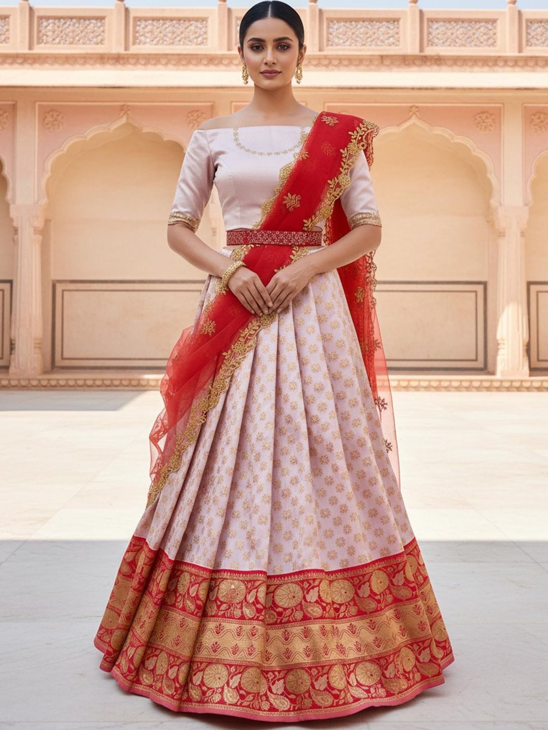 Floral Jute Cotton Chanderi Saree